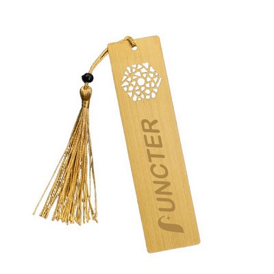 Ornate Door Shape Metal Bookmark With Tassel Spike Book Mark